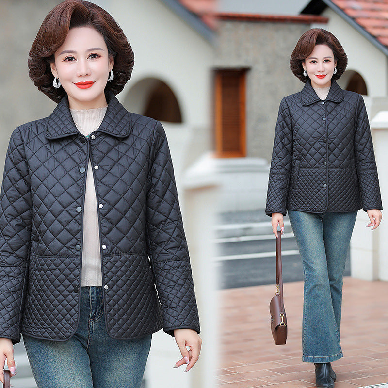 🎅Christmas Pre-sale🎁Women's Warm Button-Down Quilted Jacket With Pockets