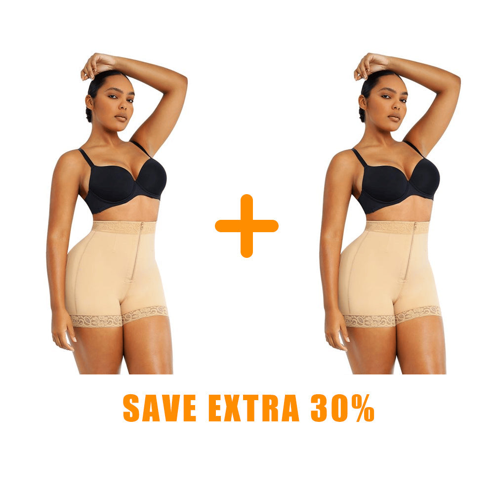 💞Hot SALE 50% OFF💞Lace Steel Boned Butt Enhancer Shorts Shapewear💃🏽