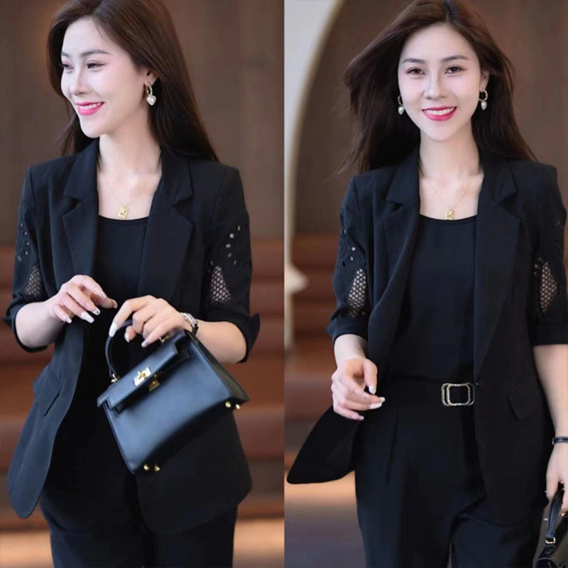 Nice Gift-Woman's Fashionable And Slim Blazer 3-piece Suit Set