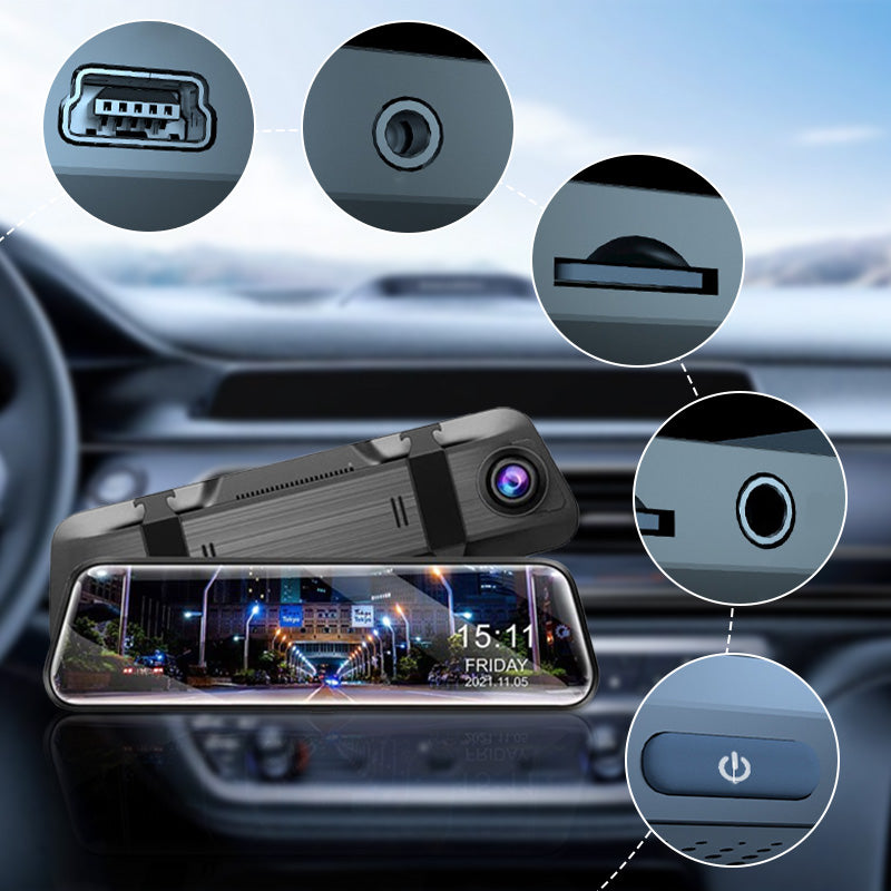 🔥2025 Hot Sale🔥Free Shipping✈️Touch Screen Rear View Mirror Dash Cam Smart Mirror