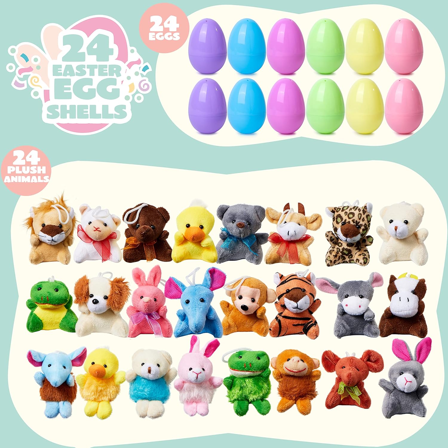 🎁Easter Hot Sale 50% OFF😍Prefilled Easter Eggs, Filled with Plush Animal Toys