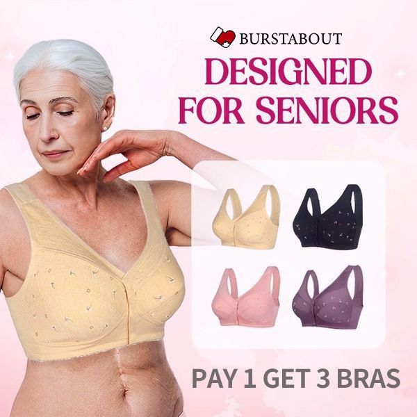 🔥Last day to buy 1 get 2 free🔥Design for Senior bra in cotton with front closure