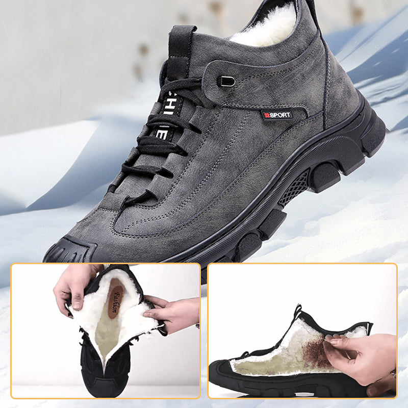 [Winter Gift🎁] Men's Faux Wool Lining Leather Sneaker