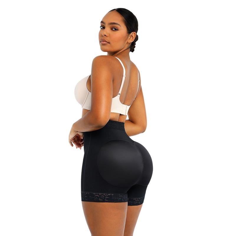 💞Hot SALE 50% OFF💞Lace Steel Boned Butt Enhancer Shorts Shapewear💃🏽