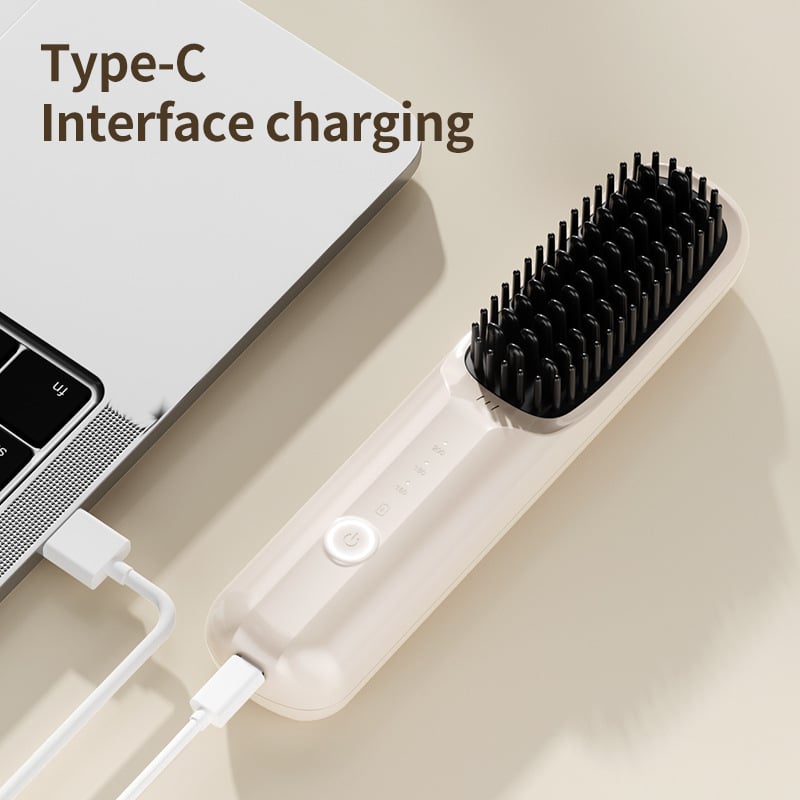 USB Cordless Negative Ion Hair Straightening Comb（50% OFF）