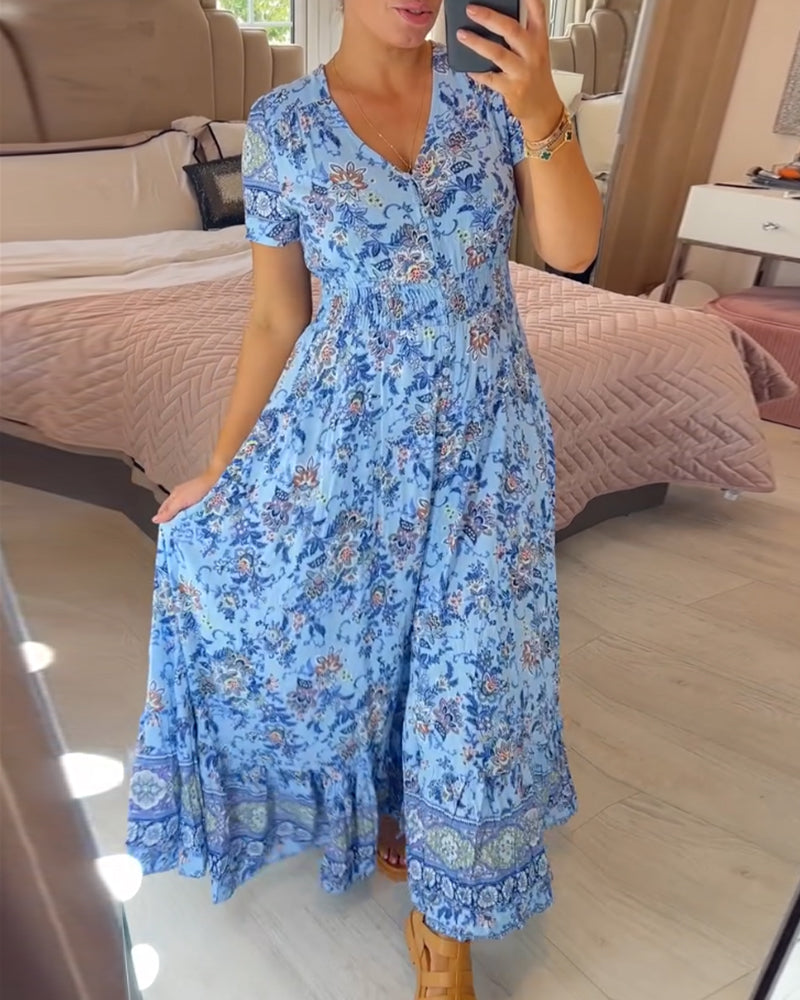 💃Hot Sale - 49% OFF🔥Floral Print V-neck Dress