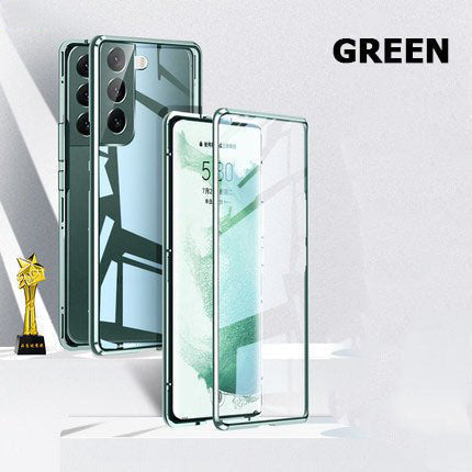 Magnetic Tempered Glass Double-sided Phone Case For Samsung