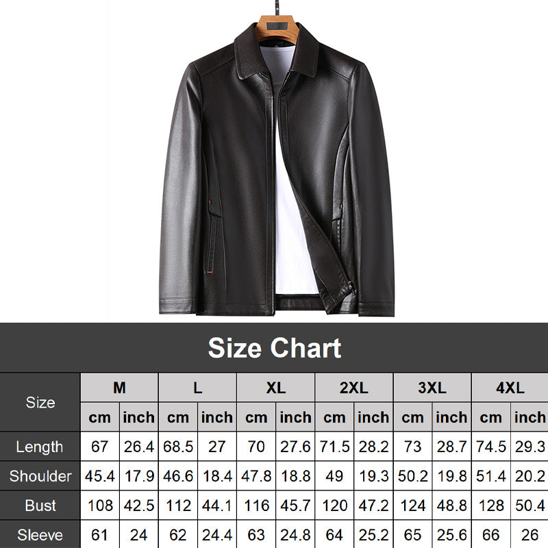 Men's Windproof Warm Leather Jacket