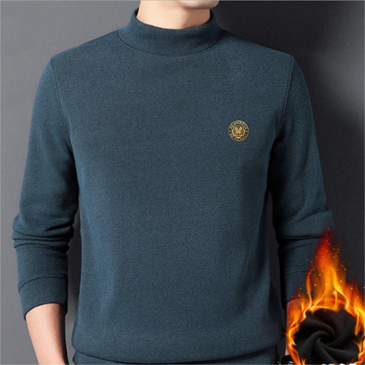 Men's Thickened Mock Neck Warm Solid Sweatshirt（50% OFF）