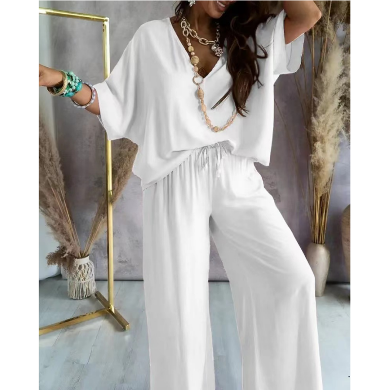 💕 Casual, loose, solid color women's suit