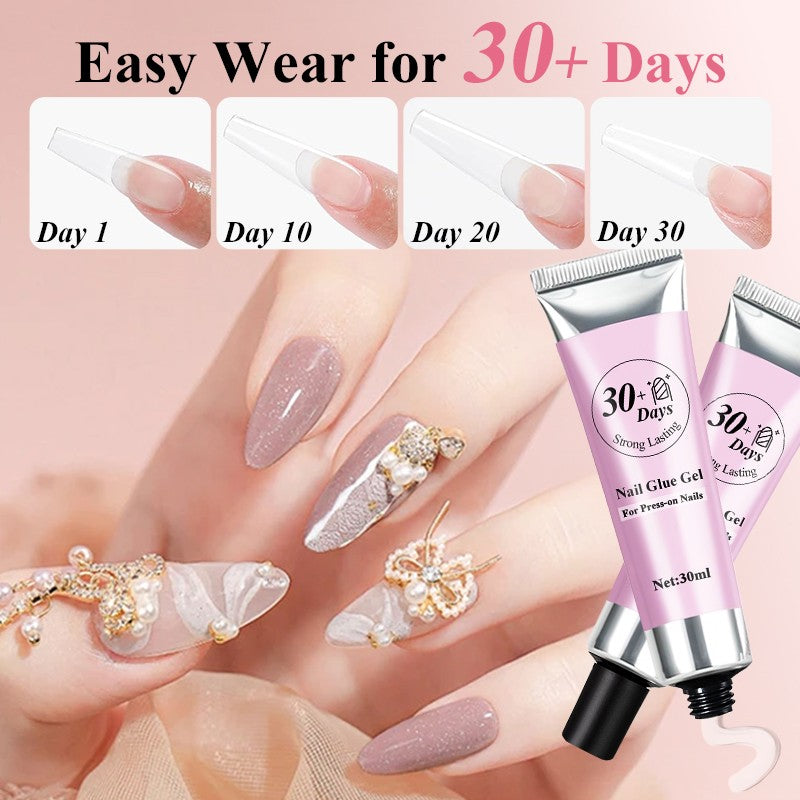 Strong Lasting Nail Glue Gel Set for Press-on Nails