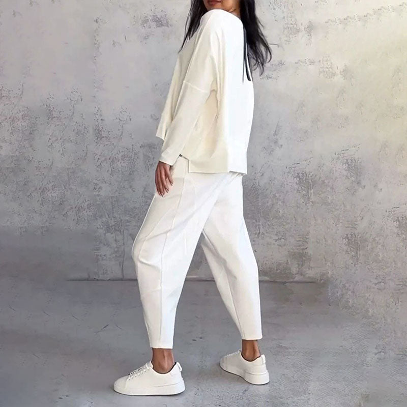 💥Limit Time 50% OFF 💕Women's 2-piece set: long-sleeved round neck top + pants🧥+👖