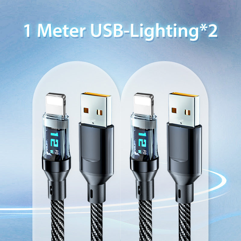 120W Fast Charging Data Cable with Display