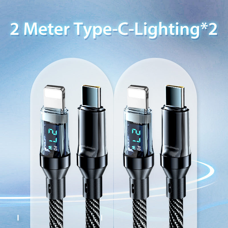 120W Fast Charging Data Cable with Display