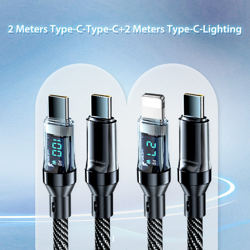 120W Fast Charging Data Cable with Display