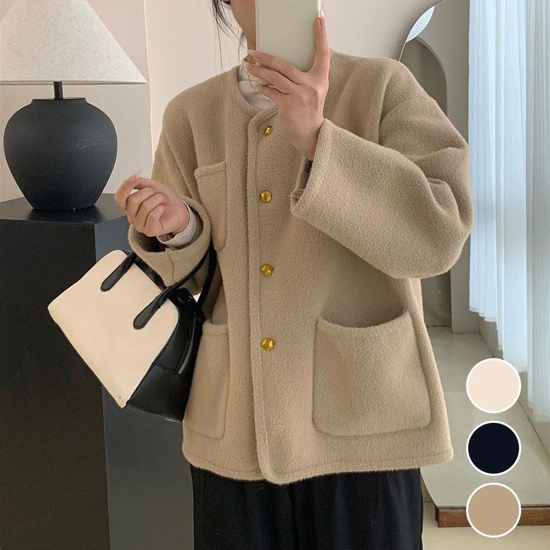 🔥Limited time 50% off🔥Simple Temperament Metal Button Short Coat for women