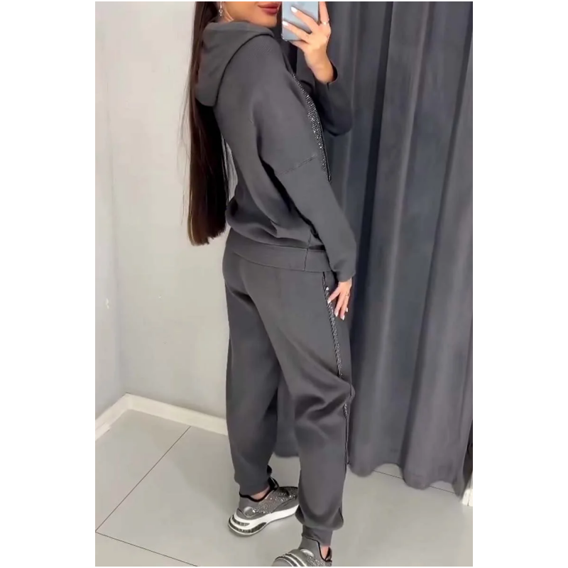 🌸LAST DAY SALE 50% OFF🌸Women's Hooded Sweatshirt and Cuffed Joggers (2-Piece Set)