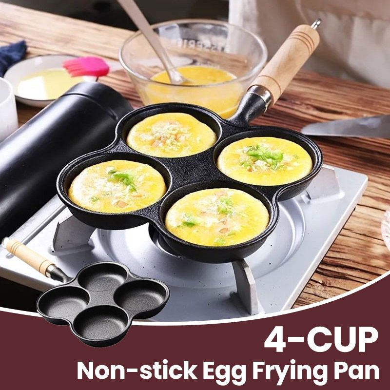 4/5-cup Cast Iron Non-stick Egg Frying Pan