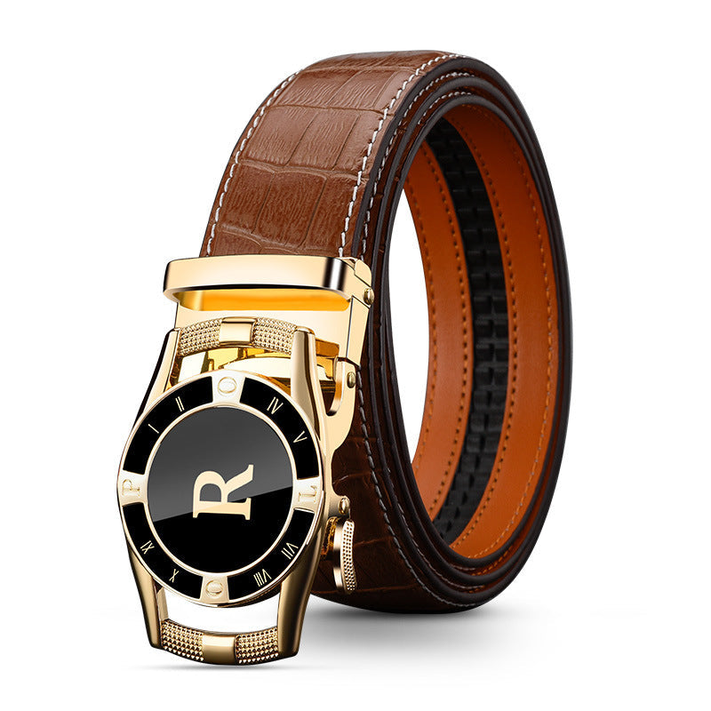 Wear-Resistant Automatic Slide Buckle Vintage Belt