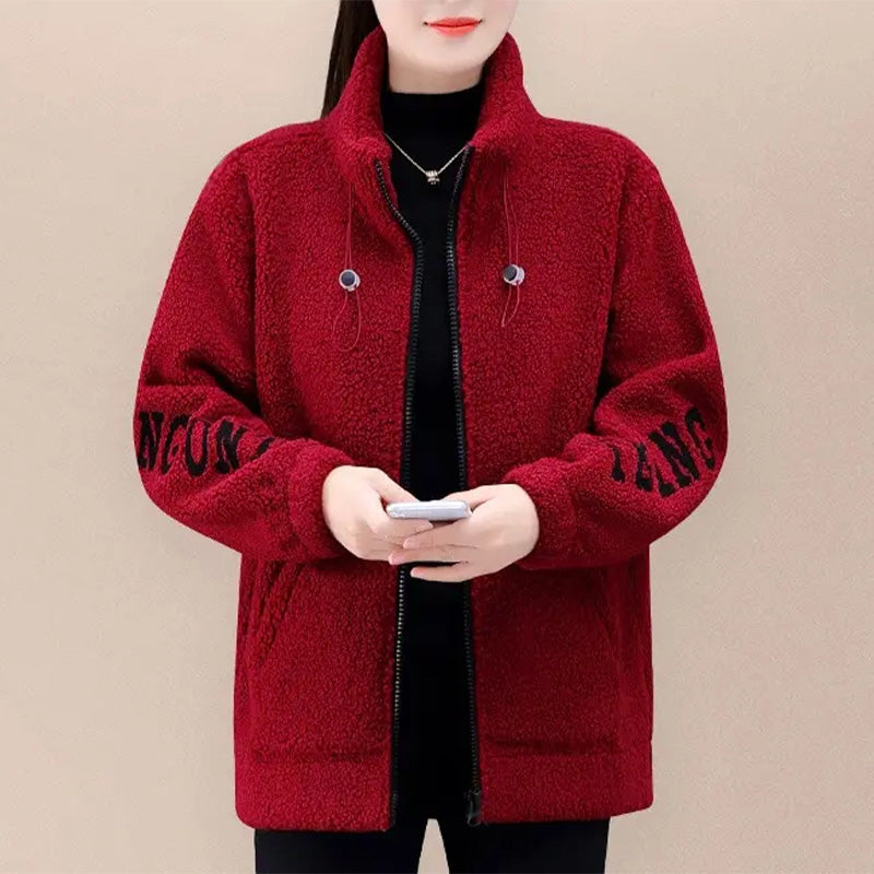 💥Limit Time 49% OFF🍂Women's Standing Collar Fluff Jacket