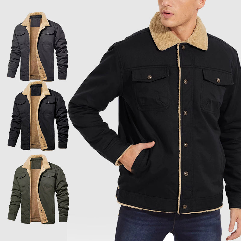 🎁Christmas Sale 40% OFF⏳Men's Retro Western Winter Fleece Jacket