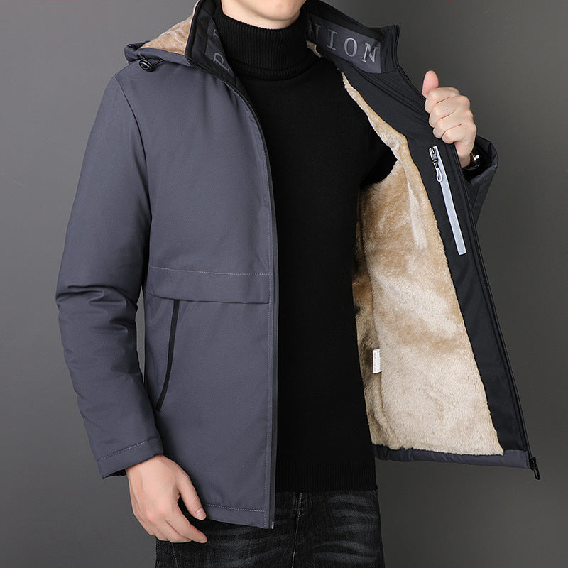 Men's Winter Warm Hooded Zipper Jackets