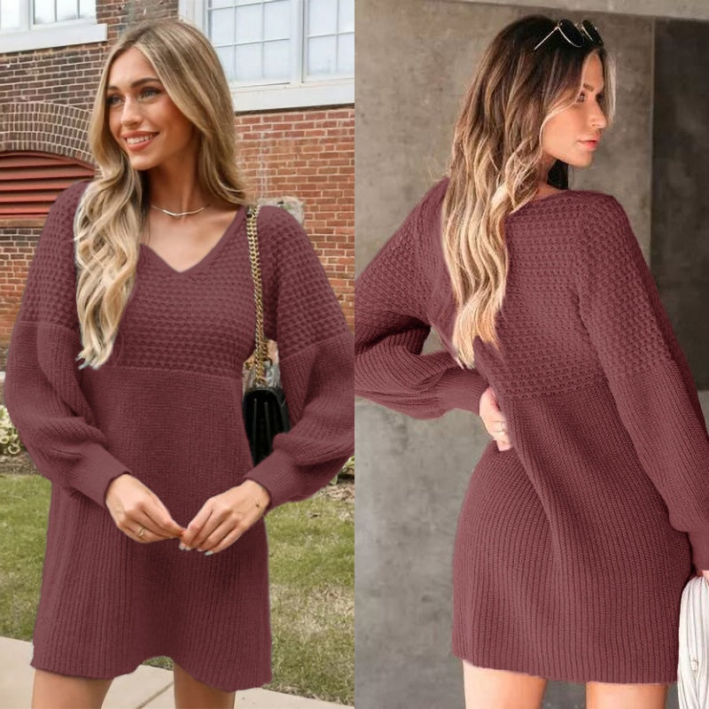 🔥BLACK FRIDAY SALE 49% OFF🔥Women's Retro Red Sweater Dress