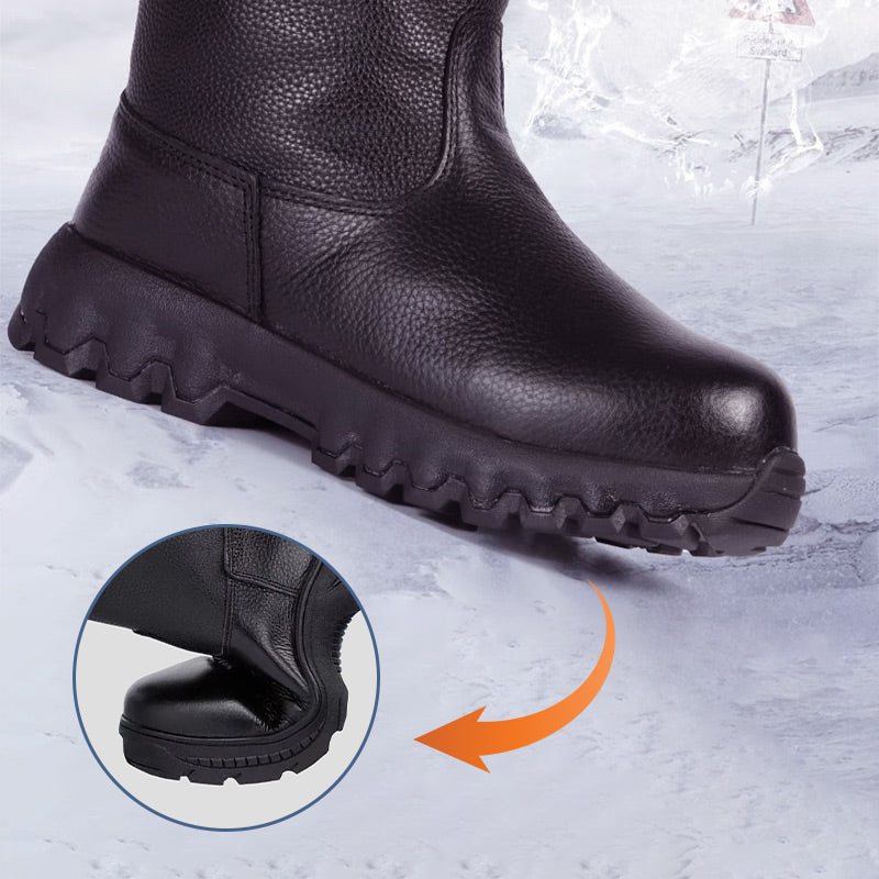 🎅Christmas Pre-sale🎁Plush Lining Warm Leather Snow Boots