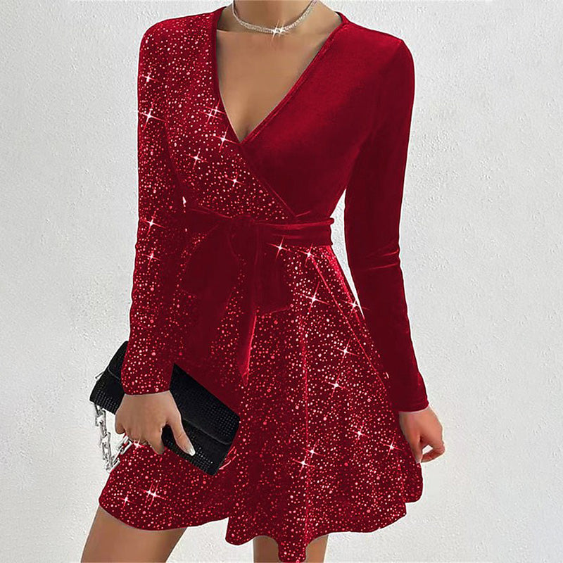 Women’s Sequin A-Line Mini Dress