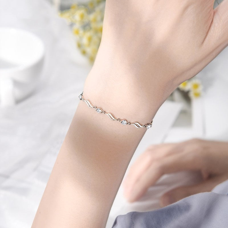 Wave Exquisite Romantic Adjustable Zirconia Bracelet