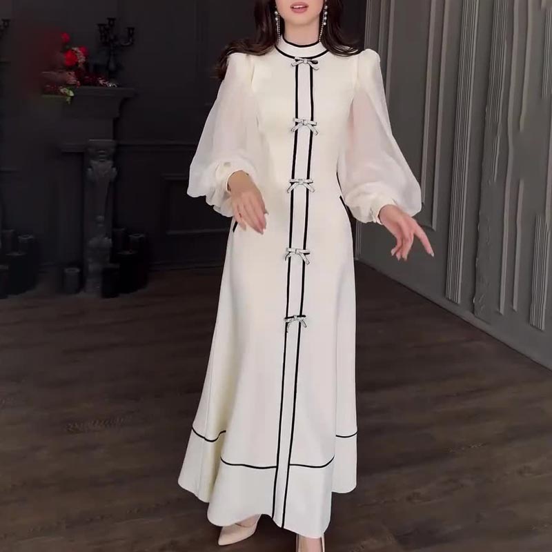 🎉🎉Christmas Sale 🎄❄️ Women’s Temperament Half-turtleneck Maxi Dress with Pockets‼️