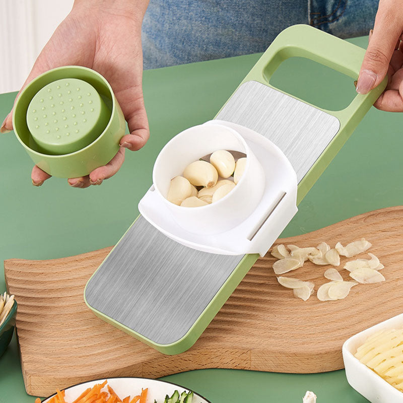 Multifunctional 7-in-1 Stainless Steel Kitchen Chopper with Hand Guard