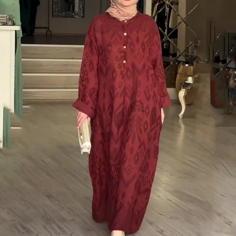 Women’s Graceful Long-Sleeve Maxi Dress