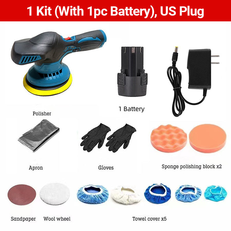 Cordless Car Buffer Polisher Kit