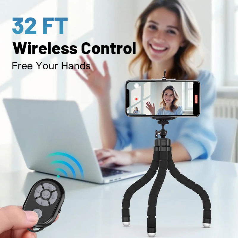 Flexible Mini Octopus Tripod (Remote control included)