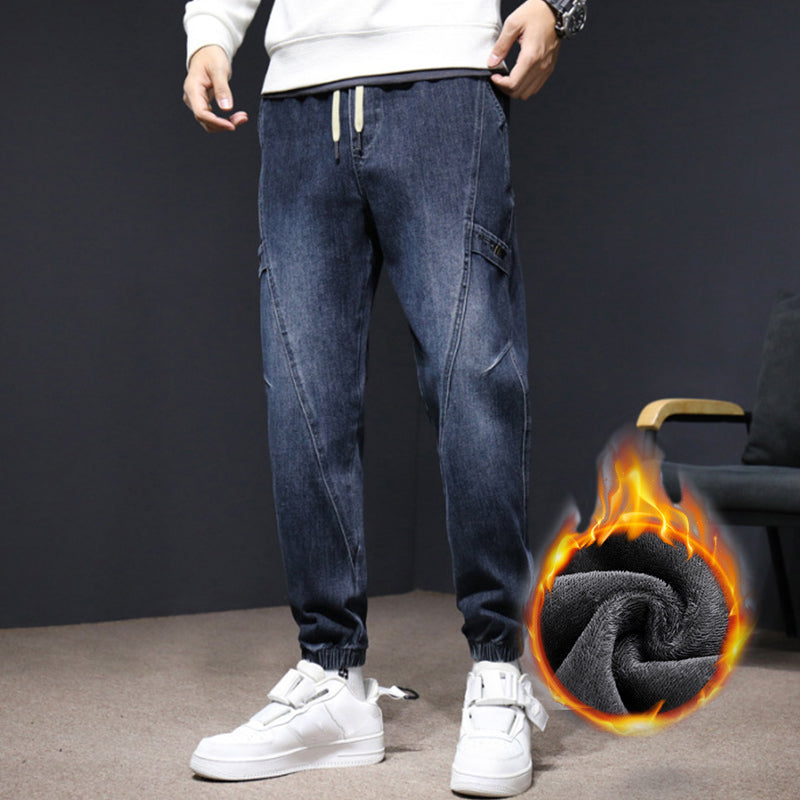 Trendy Loose Fit Denim Pants for Men