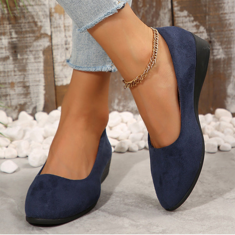 🔥Hot Sale🔥Elegant Lightweight Anti-Slip Low Heel Wedge Shoes