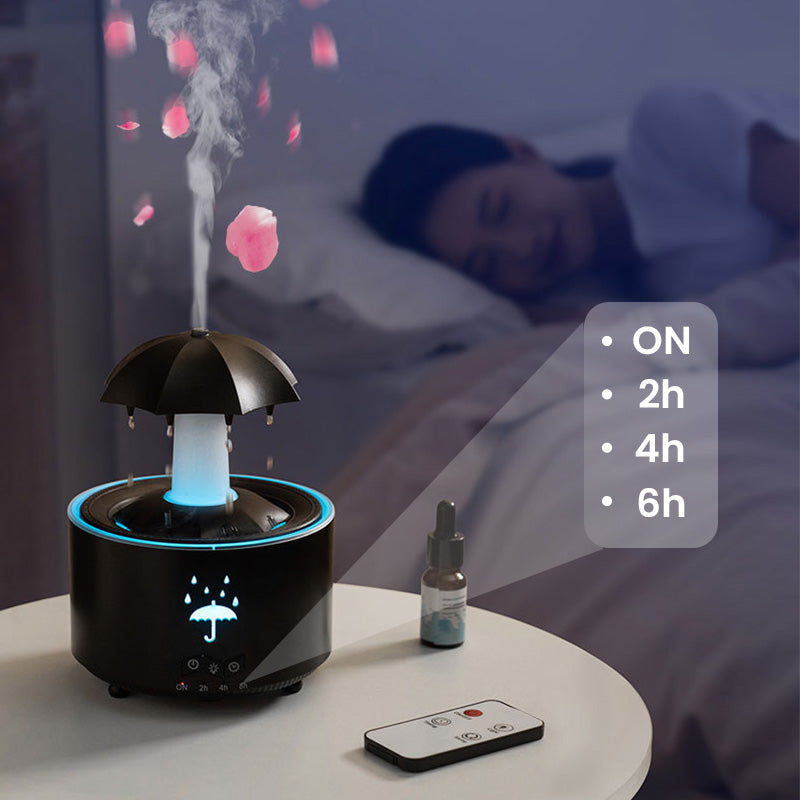 7 Color Rotating Raindrop Aromatherapy Humidifier