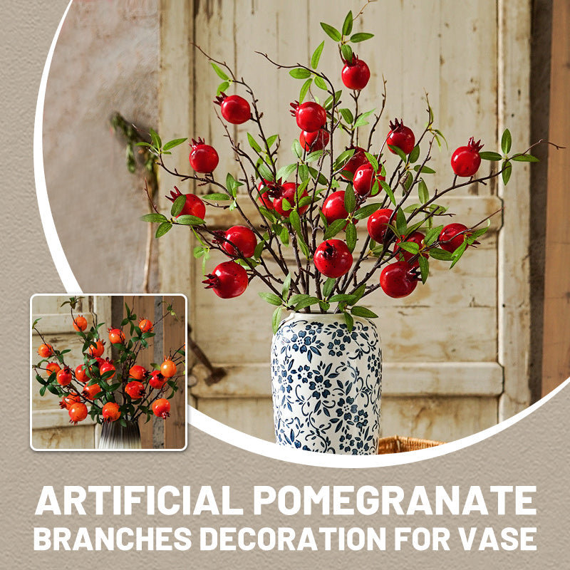 Pomegranate Branches Decoration for Vase