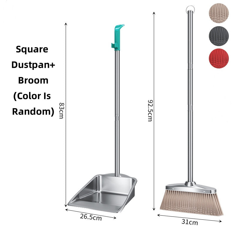 Stainless Steel Hangable Broom & Dustpan Set