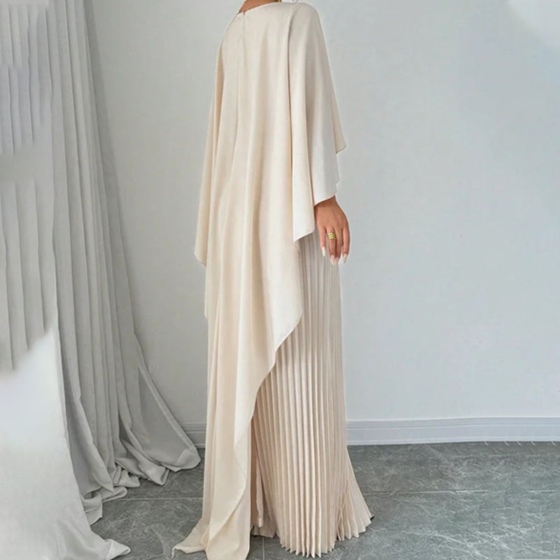 Elegant Unique Pressed Pleat Irregular Dress