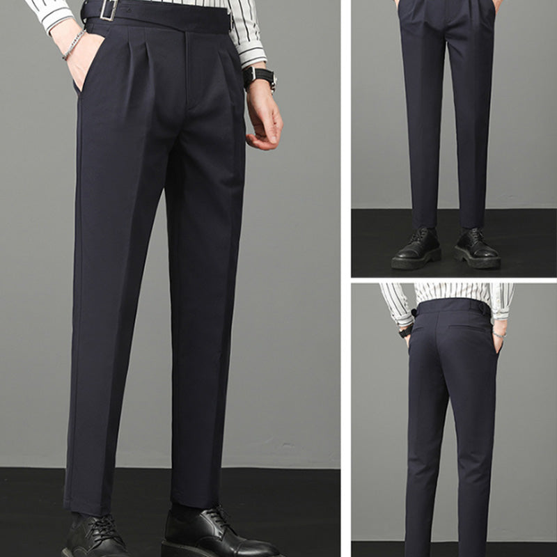 Men's Casual Light Mature Style Slim Fit Suit Pants