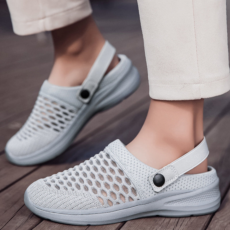 Fashion Mesh Breathable Half Slip-On Sandals